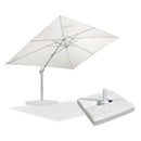PURPLE LEAF Outdoor Patio Umbrella with Base, Best White Cantilever Umbrellas
