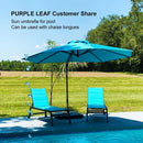 PURPLE LEAF Round Offset Cantilever Umbrella