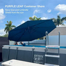 PURPLE LEAF Affordable Outdoor Umbrella with Base, Round Cantilever Umbrella for Garden