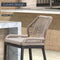 PURPLE LEAF 2 Set Outdoor Bar Stool Chair Set, Modern Counter Height Stool, Cushion Included