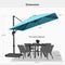 PURPLE LEAF Rectangle Patio Economical Umbrella