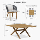 PURPLE LEAF Patio Dining Set for Garden Deck Wicker Table and Chairs Set