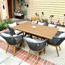 PURPLE LEAF Patio Dining Set for Garden Deck Wicker Table and Chairs Set