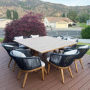 PURPLE LEAF Patio Dining Set for Garden Deck Wicker Table and Chairs Set