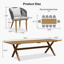 PURPLE LEAF Patio Dining Set for Garden Deck Wicker Table and Chairs Set