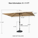 PURPLE LEAF Aluminum Market Patio Umbrella Commercial Outdoor Garden Umbrella