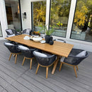 PURPLE LEAF Patio Dining Set for Garden Deck Wicker Table and Chairs Set