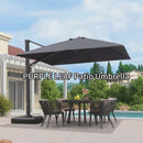 PURPLE LEAF Outdoor Aluminum Umbrella Offset Patio Umbrella