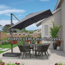 PURPLE LEAF Square Offset Cantilever Umbrella