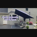 PURPLE LEAF Square Offset Cantilever Umbrella