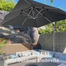 PURPLE LEAF Double Top Rectangle Outdoor LED Umbrellas