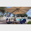 PURPLE LEAF Outdoor Aluminum Umbrella Offset Patio Umbrella