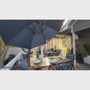 PURPLE LEAF Affordable Outdoor Umbrella with Base, Round Cantilever Umbrella for Garden