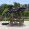 PURPLE LEAF Double Top Round Outdoor LED Umbrellas