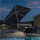 PURPLE LEAF LED Economical 10ft Patio Umbrellas Outdoor Umbrella with Lights