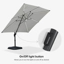 PURPLE LEAF LED Economical 10ft Patio Umbrellas Outdoor Umbrella with Lights