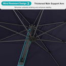 PURPLE LEAF Large Outdoor Aluminum Umbrella Offset Patio Umbrella