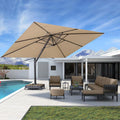PURPLE LEAF Large Outdoor Aluminum Umbrella Offset Patio Umbrella – Clearance Sale 20% Off