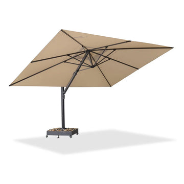 PURPLE LEAF Large Outdoor Aluminum Umbrella Offset Patio Umbrella – Clearance Sale 20% Off