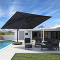 PURPLE LEAF Large Outdoor Aluminum Umbrella Offset Patio Umbrella – Clearance Sale 20% Off