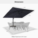 PURPLE LEAF Large Outdoor Aluminum Umbrella Offset Patio Umbrella