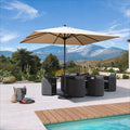 PURPLE LEAF Aluminum Market Patio Umbrella Commercial Outdoor Garden Umbrella