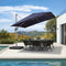 PURPLE LEAF Deluxe Aluminum Outdoor Patio Umbrella Square Cantilever Umbrellas