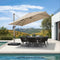 PURPLE LEAF Deluxe Aluminum Outdoor Patio Umbrella Square Cantilever Umbrellas