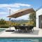 PURPLE LEAF Deluxe Aluminum Outdoor Patio Umbrella Square Cantilever Umbrellas