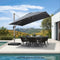 PURPLE LEAF Deluxe Aluminum Outdoor Patio Umbrella Square Cantilever Umbrellas