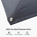 PURPLE LEAF Hailar Deluxe Aluminum Patio Umbrella with Base, Square and Rectangular Umbrella