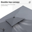 PURPLE LEAF Double Top Square Outdoor Standing Umbrella