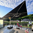 PURPLE LEAF Double Top Square Outdoor LED Umbrellas