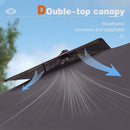 PURPLE LEAF Double Top Rectangle Outdoor Classic Umbrella 9 x 11 / 9 x 12