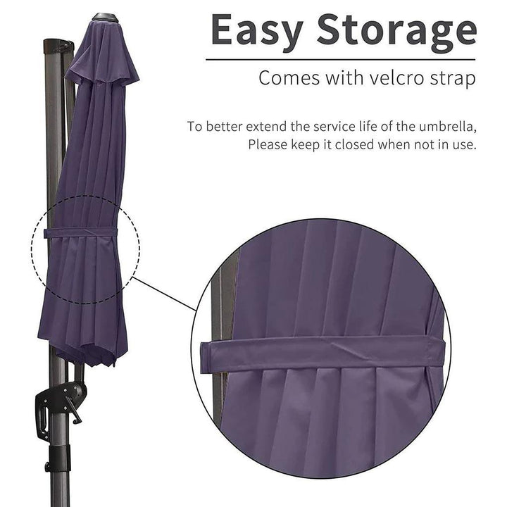 PURPLE LEAF Round Offset Cantilever Umbrella