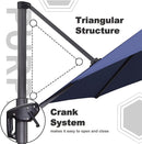 PURPLE LEAF Round Offset Cantilever Umbrella