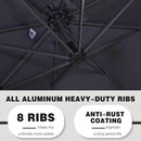 PURPLE LEAF Round Offset Cantilever Umbrella