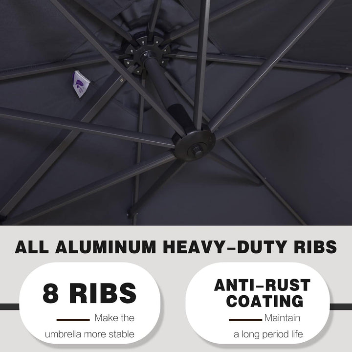 PURPLE LEAF Round Offset Cantilever Umbrella