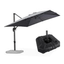 PURPLE LEAF Affordable Patio Umbrella with Base, Square and Rectangular Outdoor Umbrella