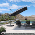 PURPLE LEAF Best Value Rectangle Cantilever Patio Umbrella with Left-Right Tilt and 360° Swivel