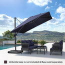 PURPLE LEAF Economical Patio Umbrella Swivel Square Outdoor Umbrellas