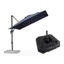 PURPLE LEAF Affordable Patio Umbrella with Base, Square and Rectangular Outdoor Umbrella