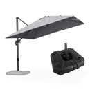 PURPLE LEAF Affordable Patio Umbrella with Base, Square and Rectangular Outdoor Umbrella