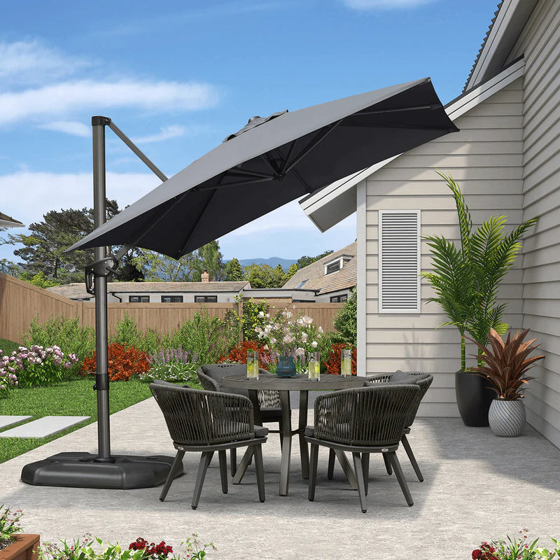 PURPLE LEAF Square Offset Cantilever Umbrella