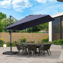 PURPLE LEAF Square Offset Cantilever Umbrella