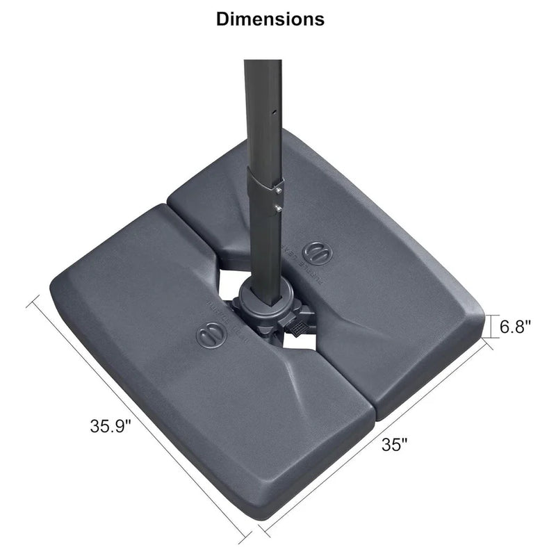 PURPLE LEAF Grey Patio Cantilever Umbrella Base ZYCA05ALFGYBS-100