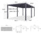 PURPLE LEAF Louvered Pergola Outdoor Aluminum Pergola Patio Pergola with Adjustable Roof for Deck Garden Yard Hardtop Gazebo