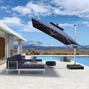 PURPLE LEAF Double Top Rectangle Outdoor LED Umbrellas