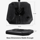 PURPLE LEAF Lateral Tilt Patio Umbrella with Base, 360° Swivel Cantilever Umbrella with Stand