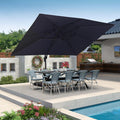 PURPLE LEAF Patio Outdoor Large Umbrella Square and Rectangular Cantilever Yard Sun Umbrellas